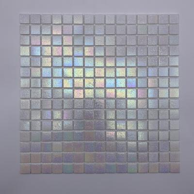 China CLASSIC Iridescent Colorful Recycled Glass Pool Mosaic Tile for sale