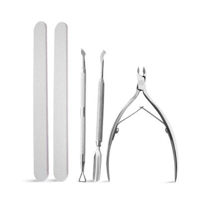 China Everybody ex-factory price acrlick manicure set nail brush cuticle pusher 100% stainless steel for sale