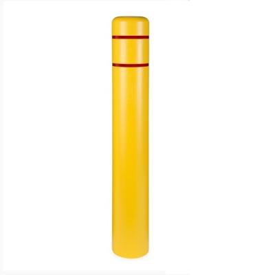 China UV Resistant Yellow Color 4.5.6.7 .8 Inch UV Resistant Plastic PE Bollard Cover for sale