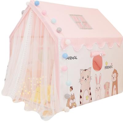 China Big Toy Star Lights Toy Princess Playhouse Kids Soft Tent Girls Castle Play Tent with Indoor Kids and Outdoor Games for sale