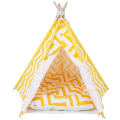 China Comfortable Five Stick Pet Viable Soft Tribe Dog Camping Teepee Tent for sale