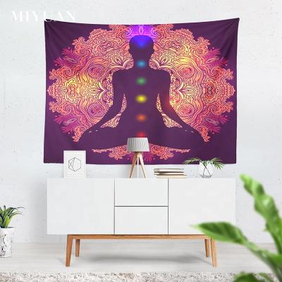 China Digitally Printed Buddha Psychedelic Tapestry Witchcraft Modern Custom Bohemian Hippie Art Wall Hanging For Home Decor for sale