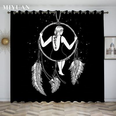 China Blackout Accept Custom Quality Digital Printed Dreamcatcher Blackout Mystery Curtains For Bed Room Teenager for sale