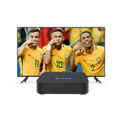 China Full HD tv box good price android box HD 1080P 4K HDR WiFi 2.4G clear and stable brazil service iptv htv6 brazil good quality android tv box for sale