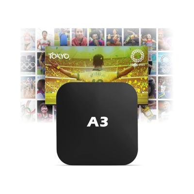 China - Factory supplier brand new 2021 android box for TV reception box A3 TV BOX iptv subscription 12 months HD 1080P 4K HDR WiFi 2.4G for sale