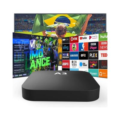 China Good 2021 new product TV channel A3 TV box BOX iptv online subscription price 12 months HD 1080P 4K HDR WiFi 2.4 A3-P006 for sale