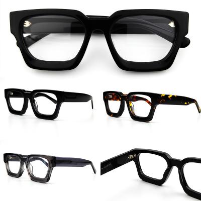 China For Reading Glasses Acetate Optical Square Eyewear  for Men and Women Luxury Brand Designer Eyeglasses Frame Retro Reading optical frame for sale