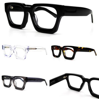 China For Reading Glasses Acetate Square Thick  Optical  Frames for Men and Women Luxury Brand Designer  Eyeglasses Frame Retro Reading optical frame for sale