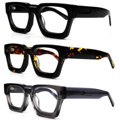 China For Reading Glasses Acetate Optical Square Frames for Men and Women Luxury Brand Designer  Eyeglasses Frame Retro Reading optical frame for sale