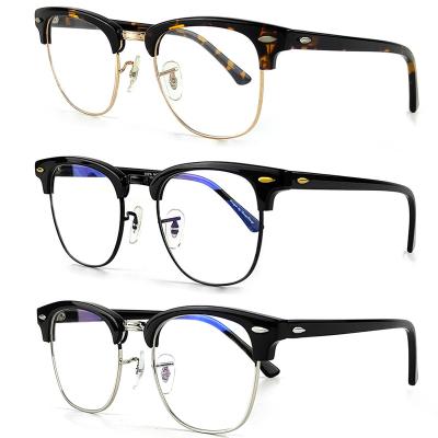 China For Reading Glasses Wholesale Acetate Optical Frames Luxury Brand Designer Men Women Glasses Frame Retro Reading optical frames eyeglass for sale