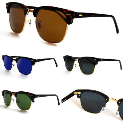 China Fashion Sunglasses Acetate Frame Glass Lens 3016 Sunglasses Luxury Brand Designer Custom logo Men Women Fashion Fishing Shades Sun Glasses for sale