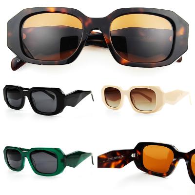 China Fashion Sunglasses Top Quality Brand Designer Sunglasses Acetate frame Polarized Custom logo Men Women Vintage Shades Sun Glasses for sale