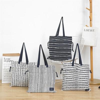 China 2022 New Design Cotton Handled Canvas Shoulder Bags Reusable Shopping Bag Cheap Woman for sale