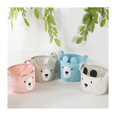 China 3D Printing Animal Design Sustainable Mini Other Folding Storage Baskets Small Cute Kids Toy Storage Bin Laundry Hamper for sale