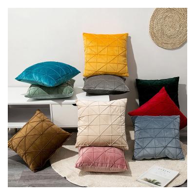 China Anti-static pure tile bed crate home decor home living room pilou color pillow decorative cushion outside cover for sale