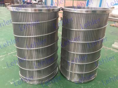 China SS316L Stainless Steel Pressure Screen Basket Bar or Slot Type en venta