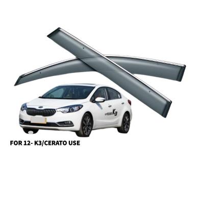 China Custom Decoration Factory Sale Price Injection Door Window Guard / Sun Shade For 2012 - K K3 SEDAN Use for sale