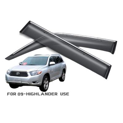 China Custom decoration factory sale price injection door window protection/sunshade for TOYOTA HIGHLANDER 2009-2013 use for sale