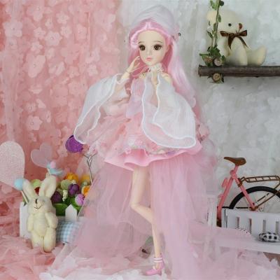 China 18 flexible joints pink beautiful girl doll 18 joint body ABS plastic bjd doll 30cm for wholesale for sale