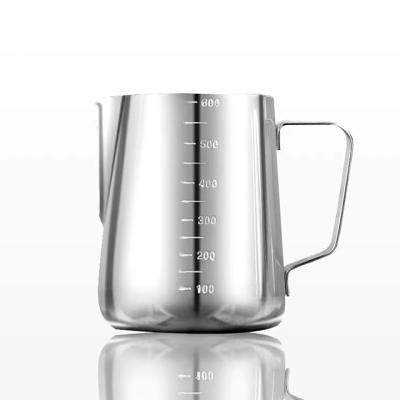 China Amazon Hotsale 20oz Stainless Steel Coffee Latte Viable 18/8 Milk Foaming Pouring Cup Logo Sharp Spout Milk Jug Custom Jug for sale