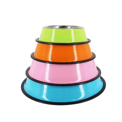 China Viable Factory Wholesale High Quality Colors Stainless Steel Pet Bowls Hot Selling Design Dog and Cat Bowls and Unique Drivers for sale