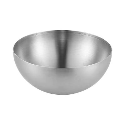 China Reusable Single Layer Reusable Stainless Steel Noodle Bowl Soup Bowl Barbecue Cold Salad Bowl for Kitchen Hotel and Restaurant for sale