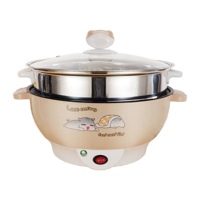 China Hot Sale Modern Mini Stainless Steel Electric Fry Pan for Dormitory Electric Cooker Home Outdoor Hot Pot for sale