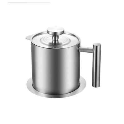 China Factory Wholesale Stocked Grease Strainer Container Stainless Steel Oil Storage Can for sale