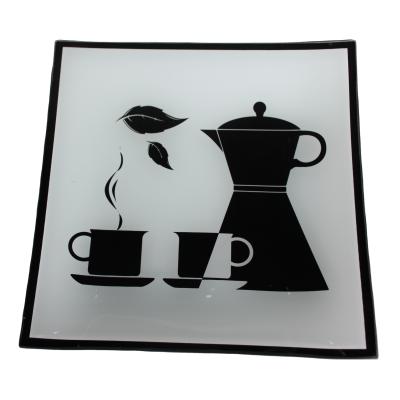 China Sustainable Square Tempered Glass Plate for sale