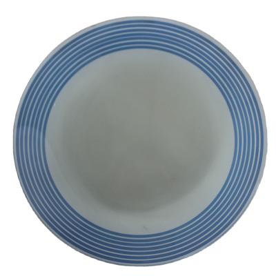 China Bule color round shape tempered glass viable wholesale dinner dish for sale