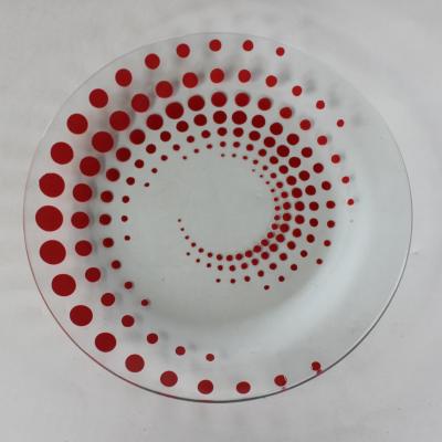 China Sustainable Round Tempered Glass Plate for sale