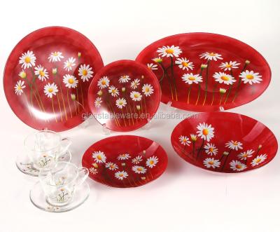 China Eco-Friendly Glass Dinnerware Set for sale