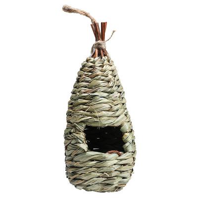 China Breathable Wholesale Bird Hut Handmade Woven Grass Bird Nest Bird House Outdoor for sale