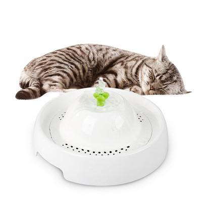 China 2.4l 2 Style Cat Water Fountain For Pets Drinking Bowl Cat Automatic Feeder Drink Filter Automatic Water Dispenser Large Spring for sale