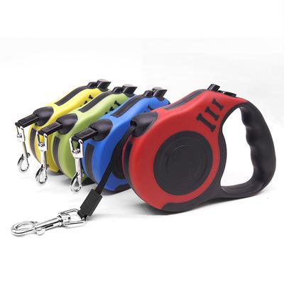 China Durable Heavy Duty Retractable Dog Leash With Anti-Slip Strong Nylon Grip Tape / One-Handed Ribbon Brake for sale