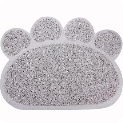 China Stored Waterproof Easy Clean Cat Paw Shaped Design Pet Litter Trapper Mat With Non Slip Backing for sale