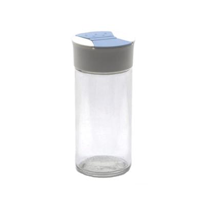 China Moisture Proof Glass Pepper and Salt Stored Shaker With Plastic Lid for sale