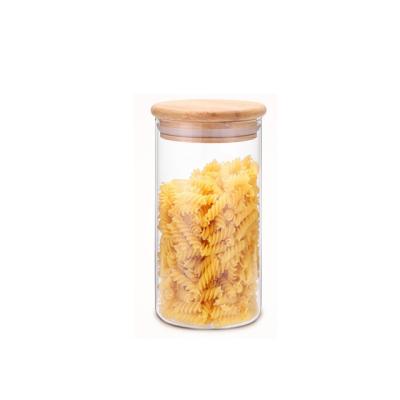 China Sustainable Multi Sizes Customized Moisture Proof Borosilicate Glass Storage Jar Set With Silicone Inner Ring for sale