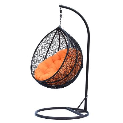 China ANTI-UV Rattan Outdoor Patio Swing Hubble Chair Hanging Egg Chair Wicker Adult Hanging Chair With Stand for sale