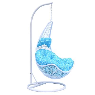 China ANTI-UV Leisure Style Comfortable Garden Furniture Basket Rattan Patio Swing Armless Hanging Chair for sale