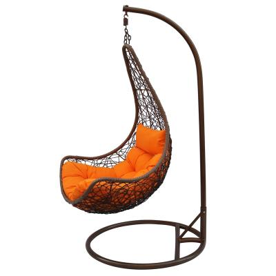 China ANTI-UV Hot Sale Wicker Rattan Swings Moon Hanging Chair for sale