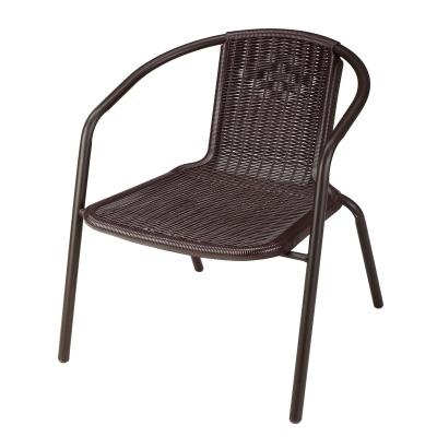 China Garden New Design Rattan-look Plastic Injection Bistro Chair for sale