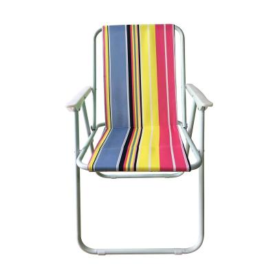 China Fishing Lightweight Folding Beach Lounge Chair Sun Lounge Chair Stripe Portable Spring Folding Chair for sale