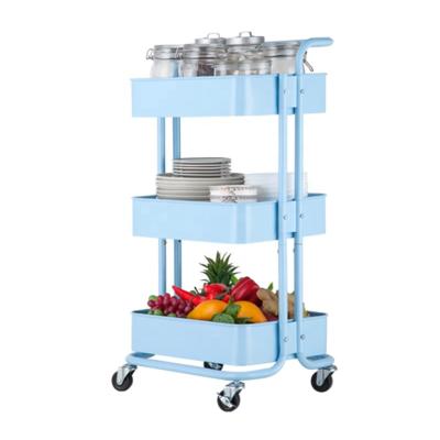 China Eco-friendly Multi Useful Metal Kitchen Household Storage Rack Rack Shelf Trolley Eco-friendly Shelves for sale