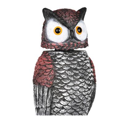 China New Simulation Design Plastic For Bird Garden Artificial Rotating Head Owl for sale