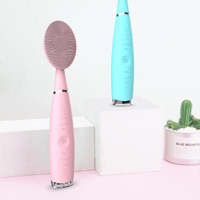 China Acne Treatment Silicone Wholesale Face Scrubber Electric Cheap Cleansing Brush For Women And Girls for sale