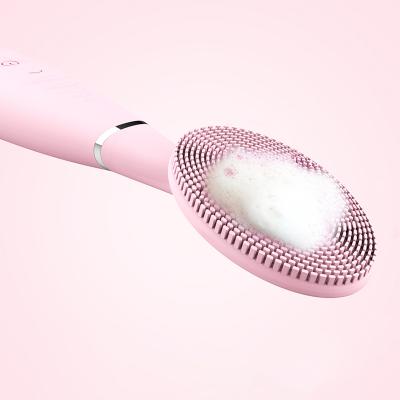 China 2012 Acne Treatment Expert Techniques True Acne Treatment Sonic Thermal Induction Clean Electric Fiber Face Rotating Cleansing Brush for sale