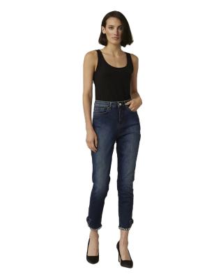 China 2021 QUICK DRY new practical economy designed with small toes cropped womens ladies jeans for sale