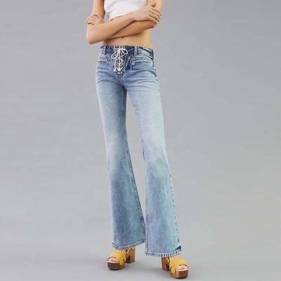 China Breathable High Quality Rock Revival Jeans For Women 