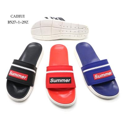 China Anti-odor China Cheap Single Slide Sandal Design Plain Slide Sandal PVC Chappals Latest For Men for sale